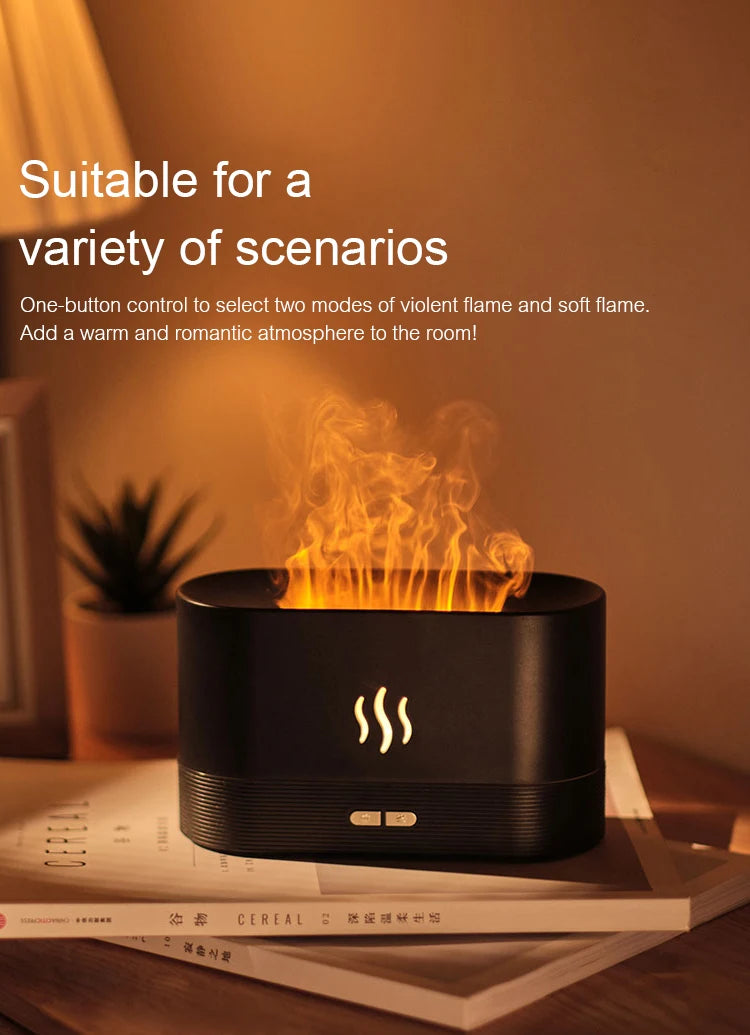 FlameMist | Ultrasonic Cool Mist Diffuser with LED Flame Effect