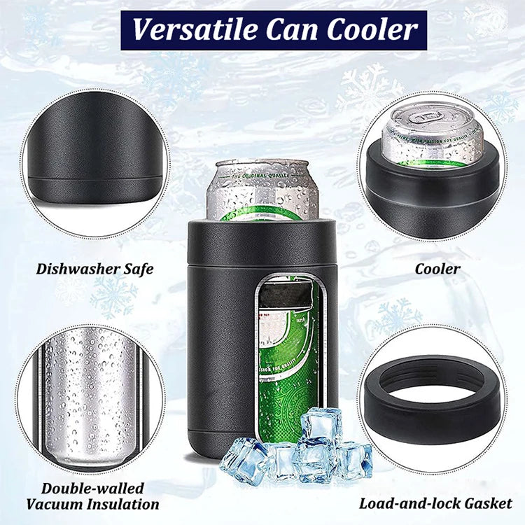 ChillMate 3-in-1 Stainless Steel Beer & Bottle Holder | Vacuum Insulated Cooler