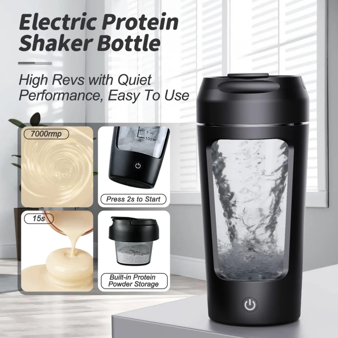 VortexMix Pro - Electric Protein Shaker Bottle for Active Lifestyles