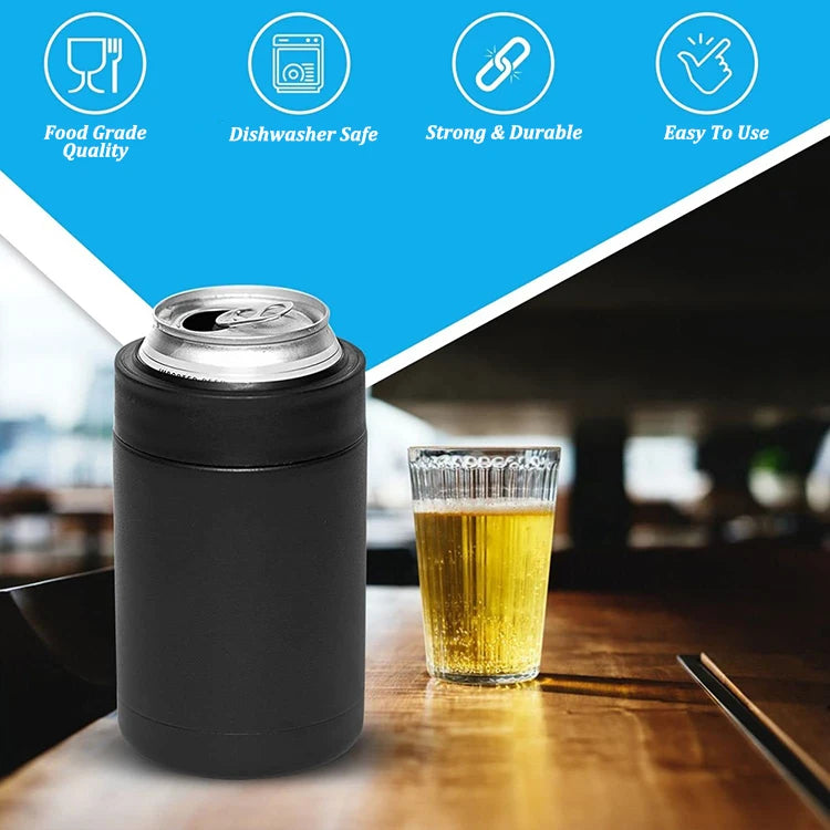 ChillMate 3-in-1 Stainless Steel Beer & Bottle Holder | Vacuum Insulated Cooler