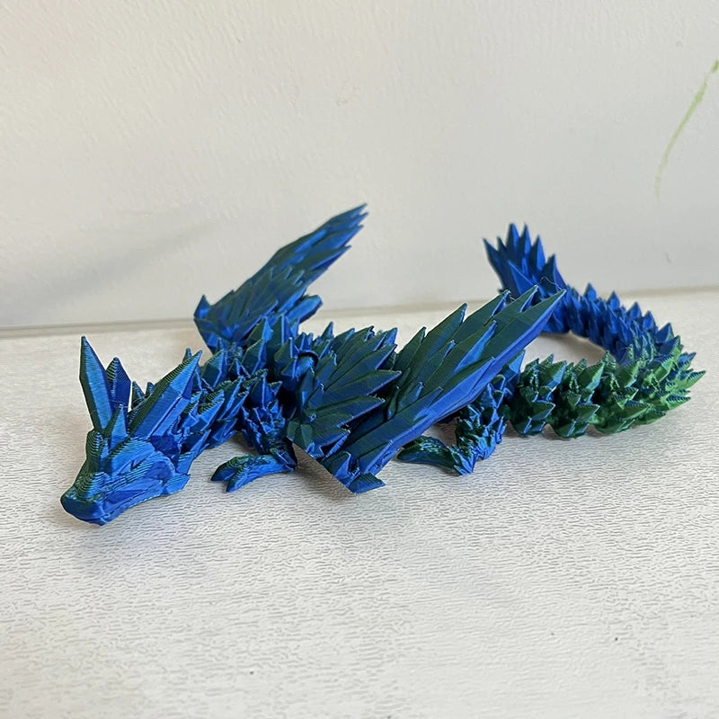 DragonEgg Poseable Figurine - 3D Printed Gem with Flexible Design