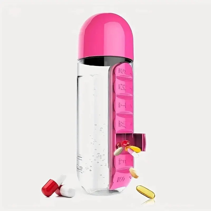 HydraPill Bottle | Portable Water Bottle with Built-in Pill Organizer