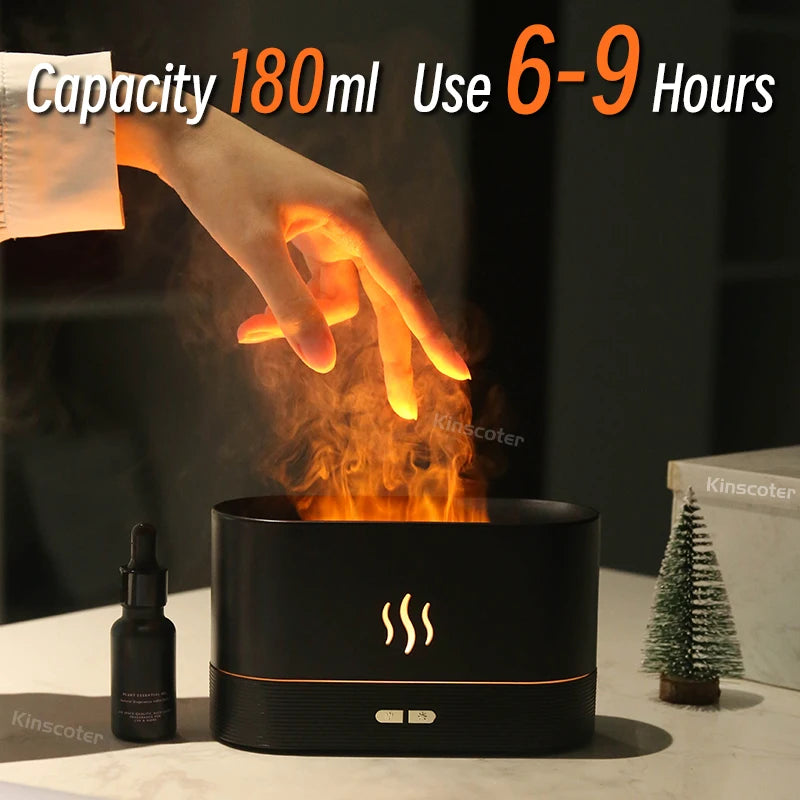 FlameMist | Ultrasonic Cool Mist Diffuser with LED Flame Effect