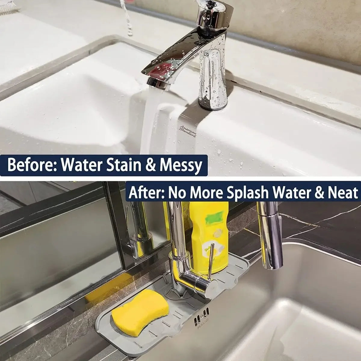 SplashGuard Mat - Absorbent Faucet Pad for Dry Countertops