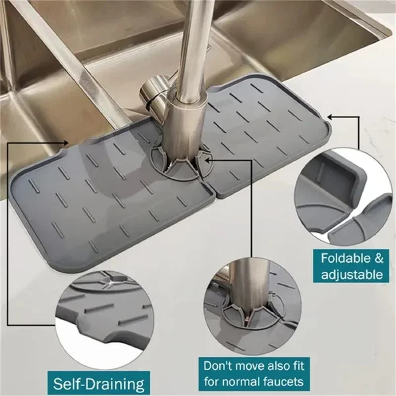 SplashGuard Mat - Absorbent Faucet Pad for Dry Countertops