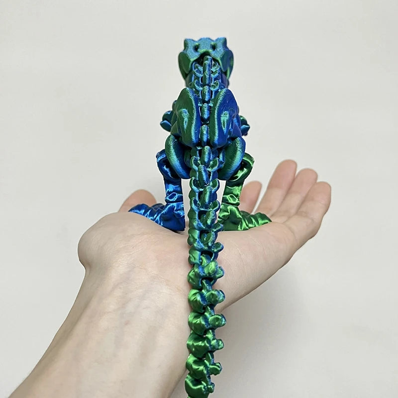 DragonEgg Poseable Figurine - 3D Printed Gem with Flexible Design