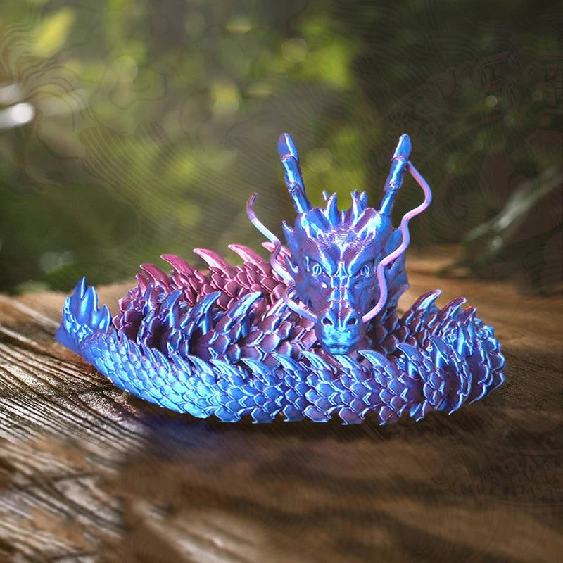 DragonEgg Poseable Figurine - 3D Printed Gem with Flexible Design