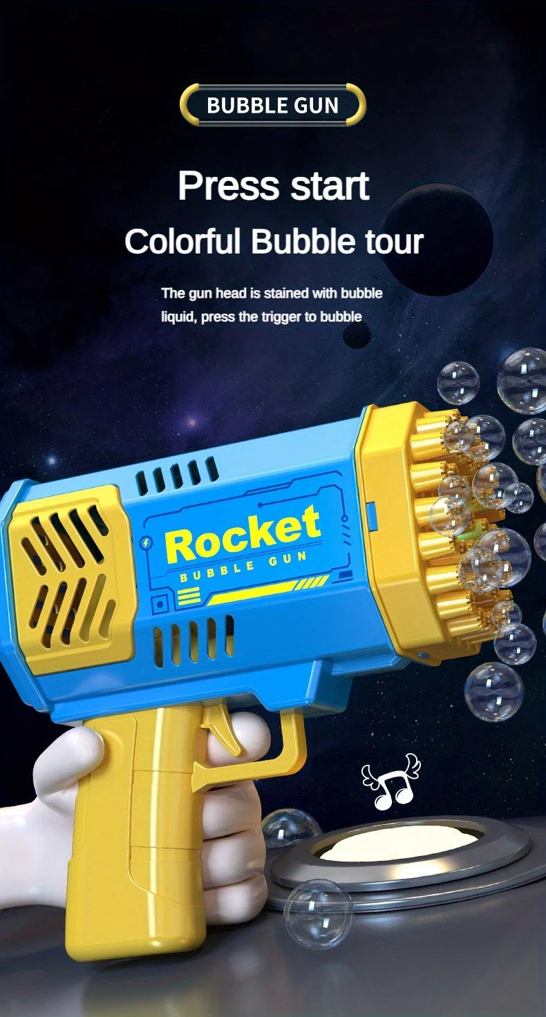 BubbleBlast Pro | 40-Hole Electric Bubble Gun with LED Light