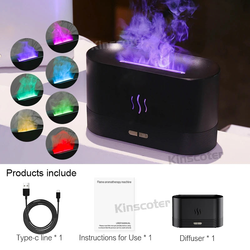 FlameMist | Ultrasonic Cool Mist Diffuser with LED Flame Effect