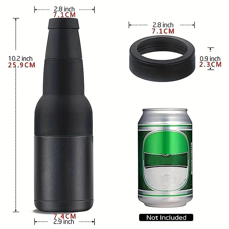 ChillMate 3-in-1 Stainless Steel Beer & Bottle Holder | Vacuum Insulated Cooler