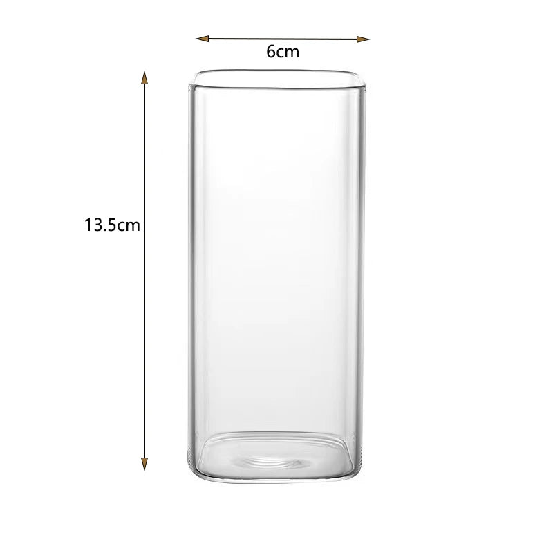 CrystalBrew | 400ml Glass Coffee Cup with Lid & Straw for Drinks