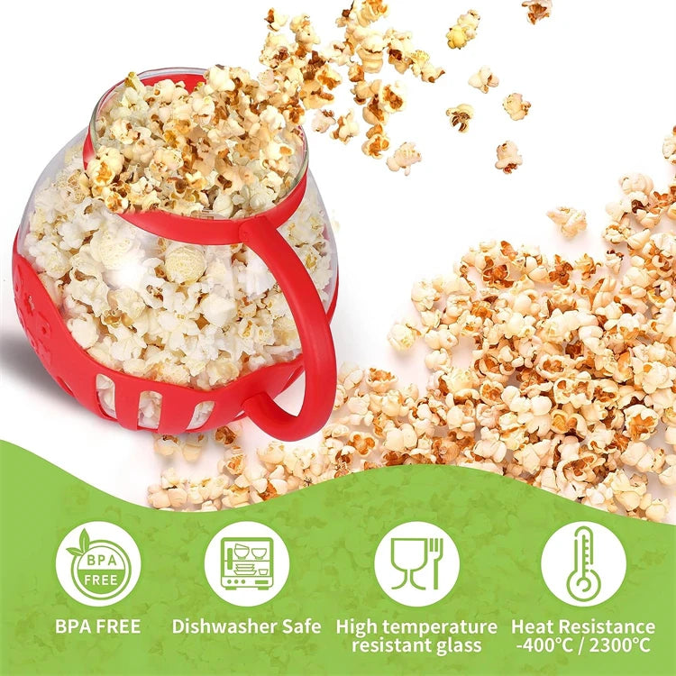 PopPro Glass Popcorn Maker - Eco-Friendly Snack Solution