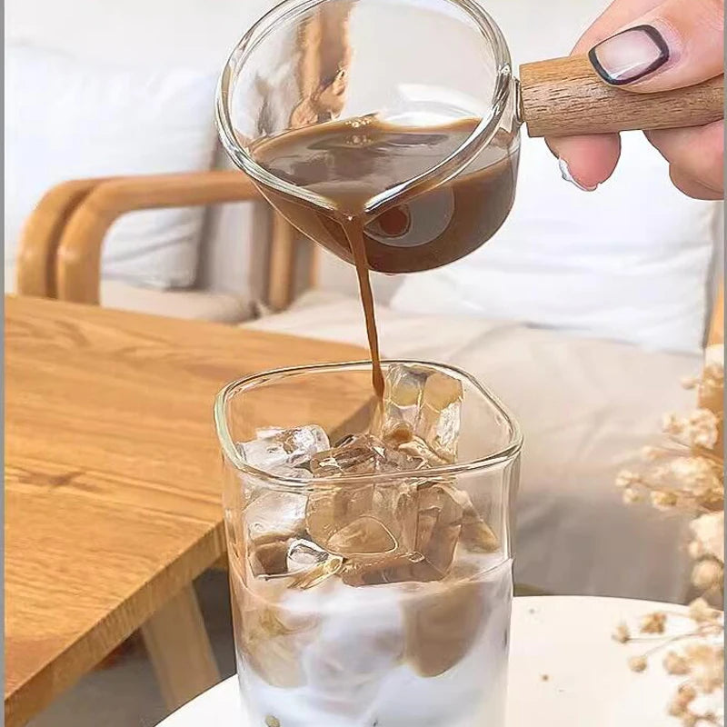 CrystalBrew | 400ml Glass Coffee Cup with Lid & Straw for Drinks