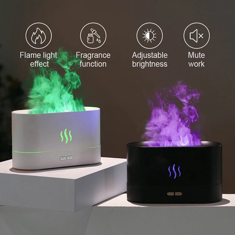 FlameMist | Ultrasonic Cool Mist Diffuser with LED Flame Effect