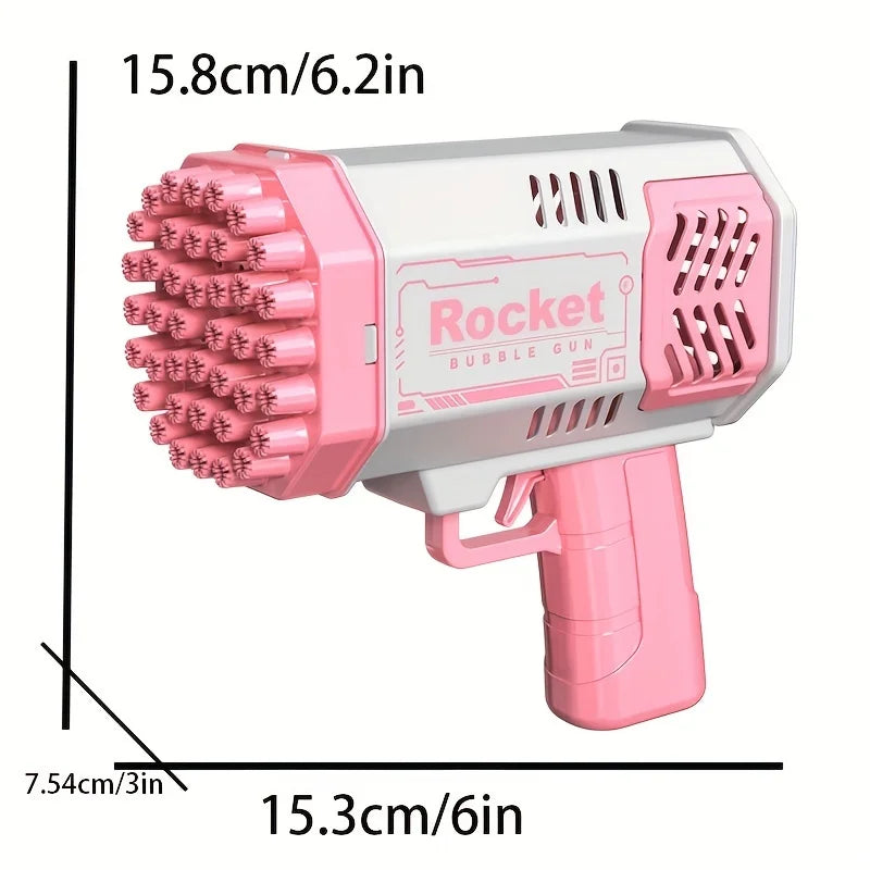 BubbleBlast Pro | 40-Hole Electric Bubble Gun with LED Light