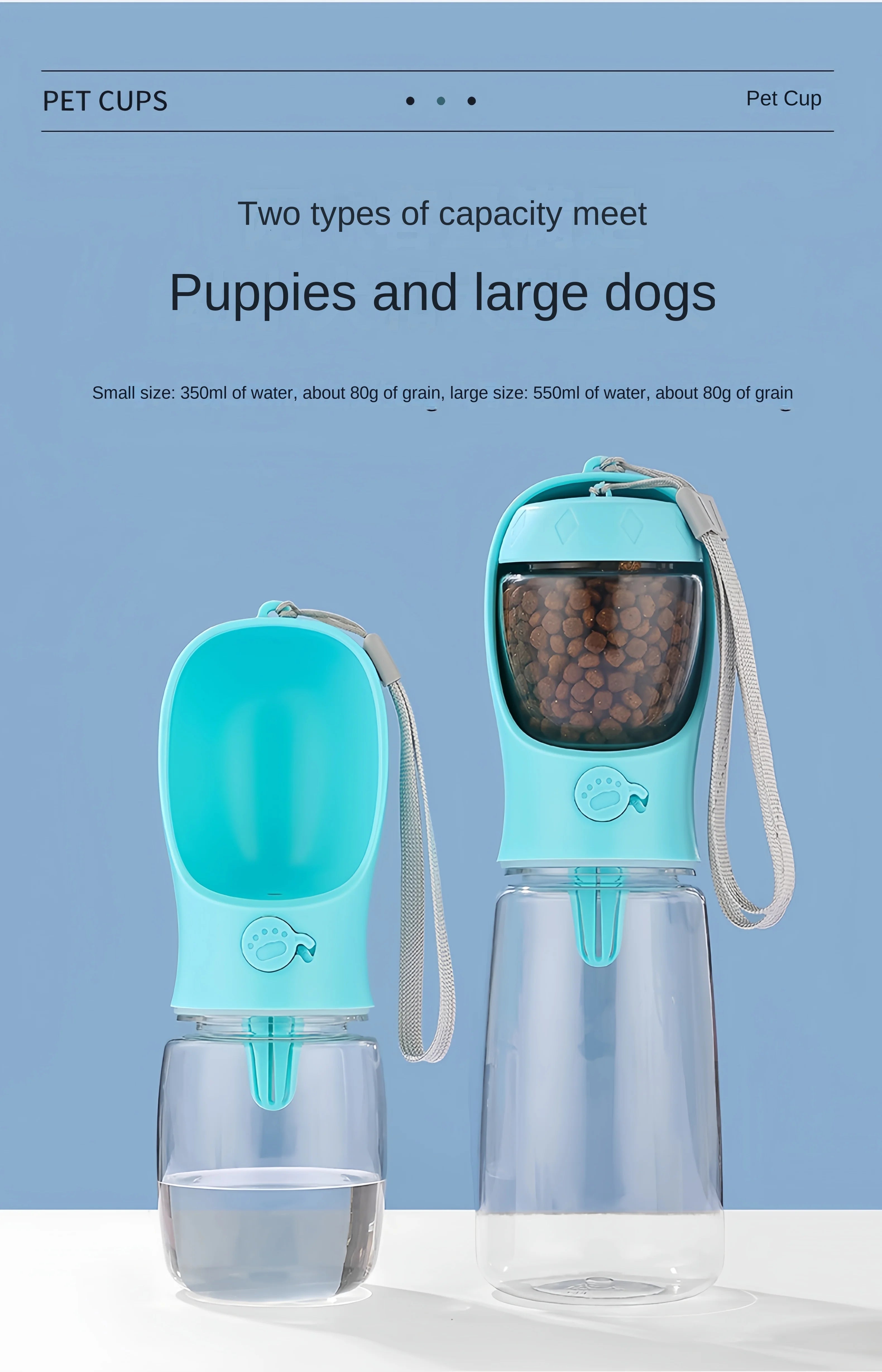 PawBuddy Travel Bottle | Portable Pet Water & Food Dispenser