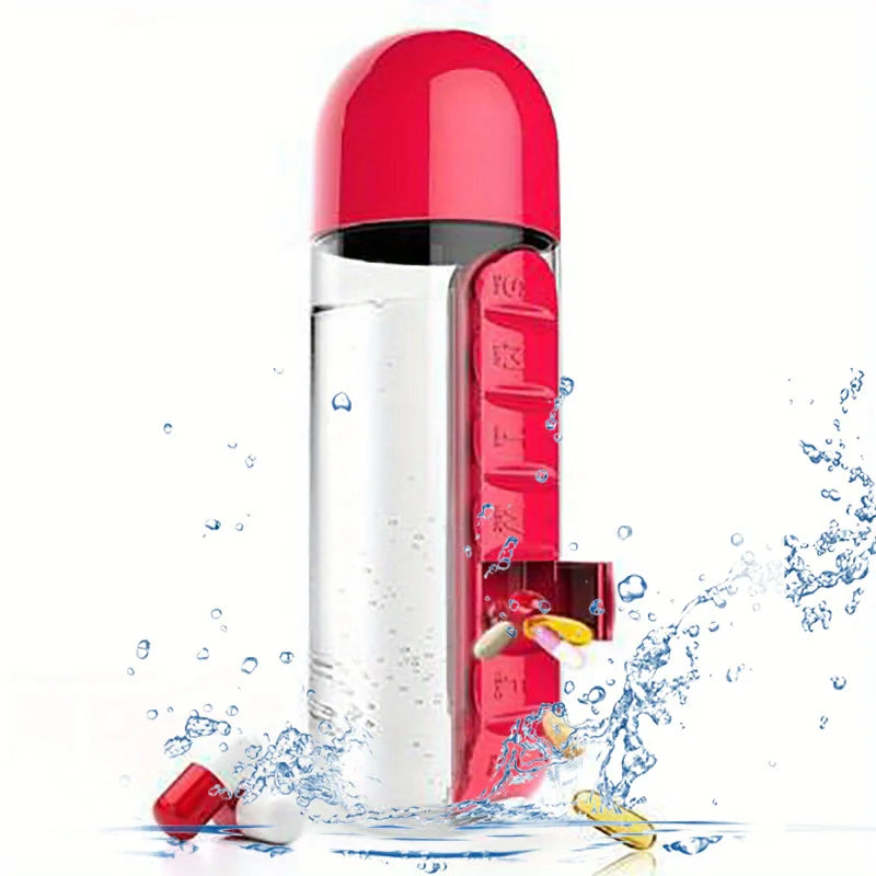 HydraPill Bottle | Portable Water Bottle with Built-in Pill Organizer