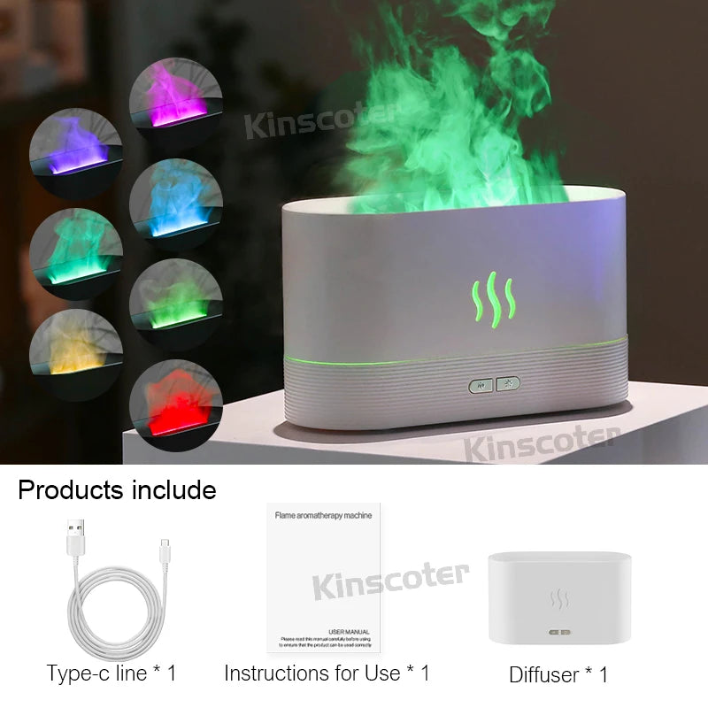 FlameMist | Ultrasonic Cool Mist Diffuser with LED Flame Effect