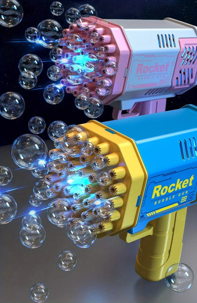 BubbleBlast Pro | 40-Hole Electric Bubble Gun with LED Light