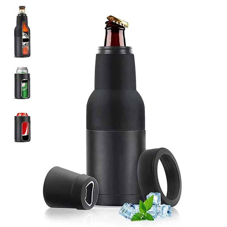 ChillMate 3-in-1 Stainless Steel Beer & Bottle Holder | Vacuum Insulated Cooler