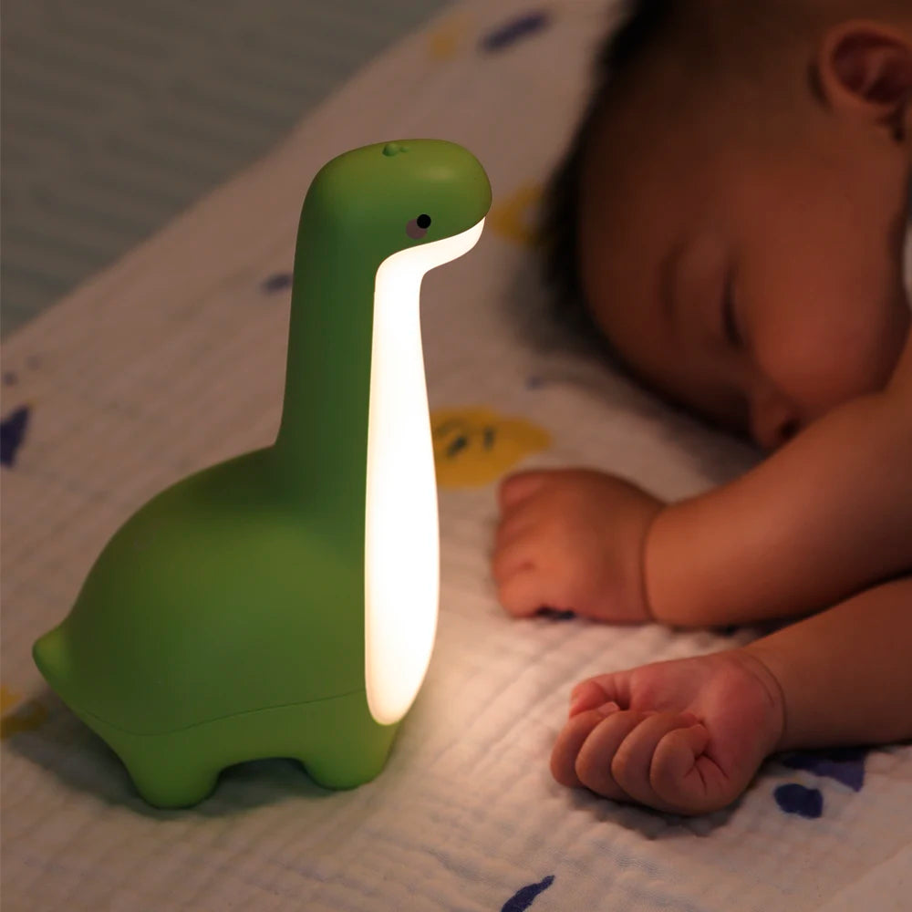 DinoGlow Night Light | Adjustable Brightness & USB-C Charging for Kids