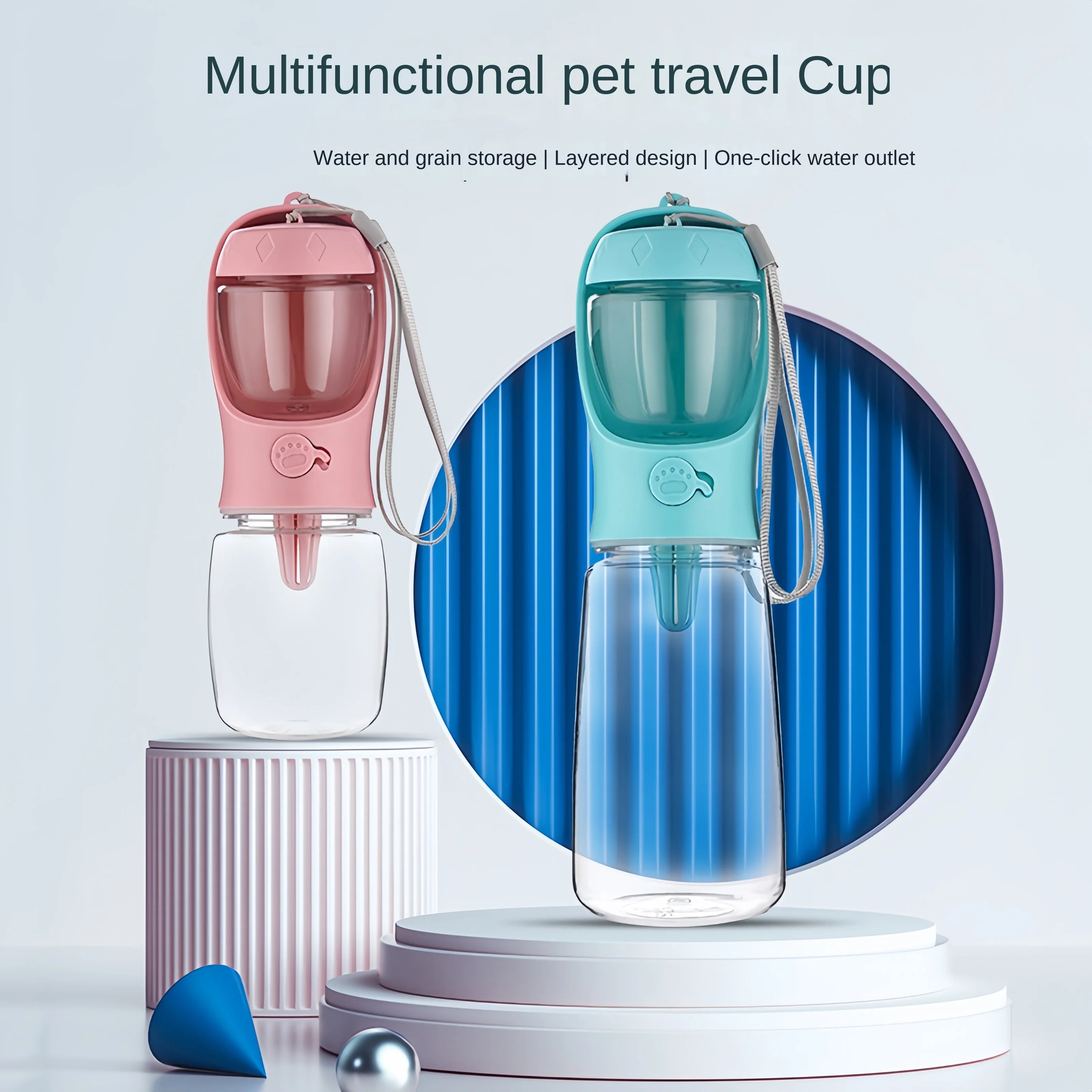 PawBuddy Travel Bottle | Portable Pet Water & Food Dispenser