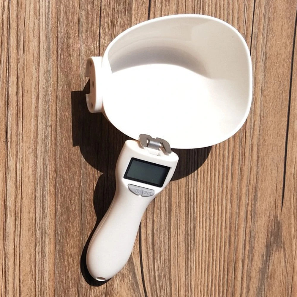 Digital Pet Food Measuring Spoon Scale - LCD Display, Battery Included