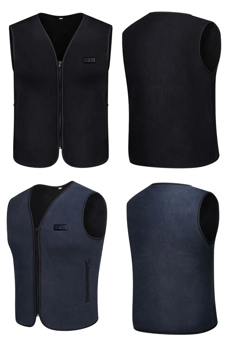 HeatZone Pro Vest - USB-Powered Heated Vest with 10 Customizable Zones