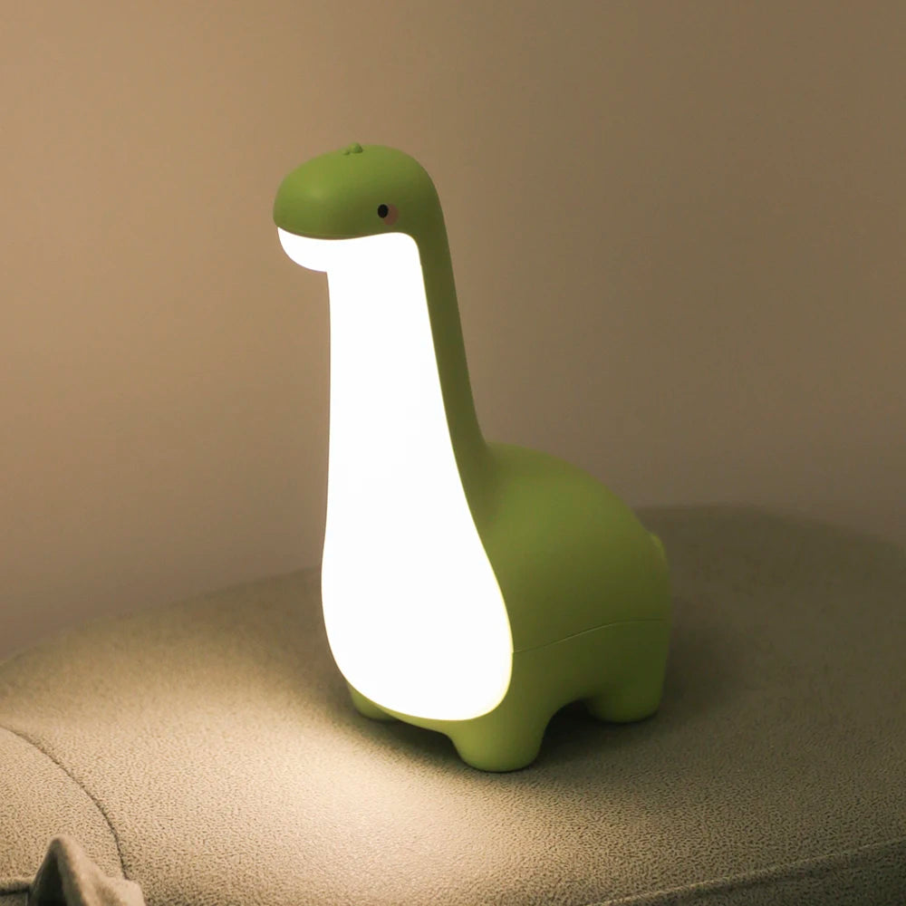 DinoGlow Night Light | Adjustable Brightness & USB-C Charging for Kids