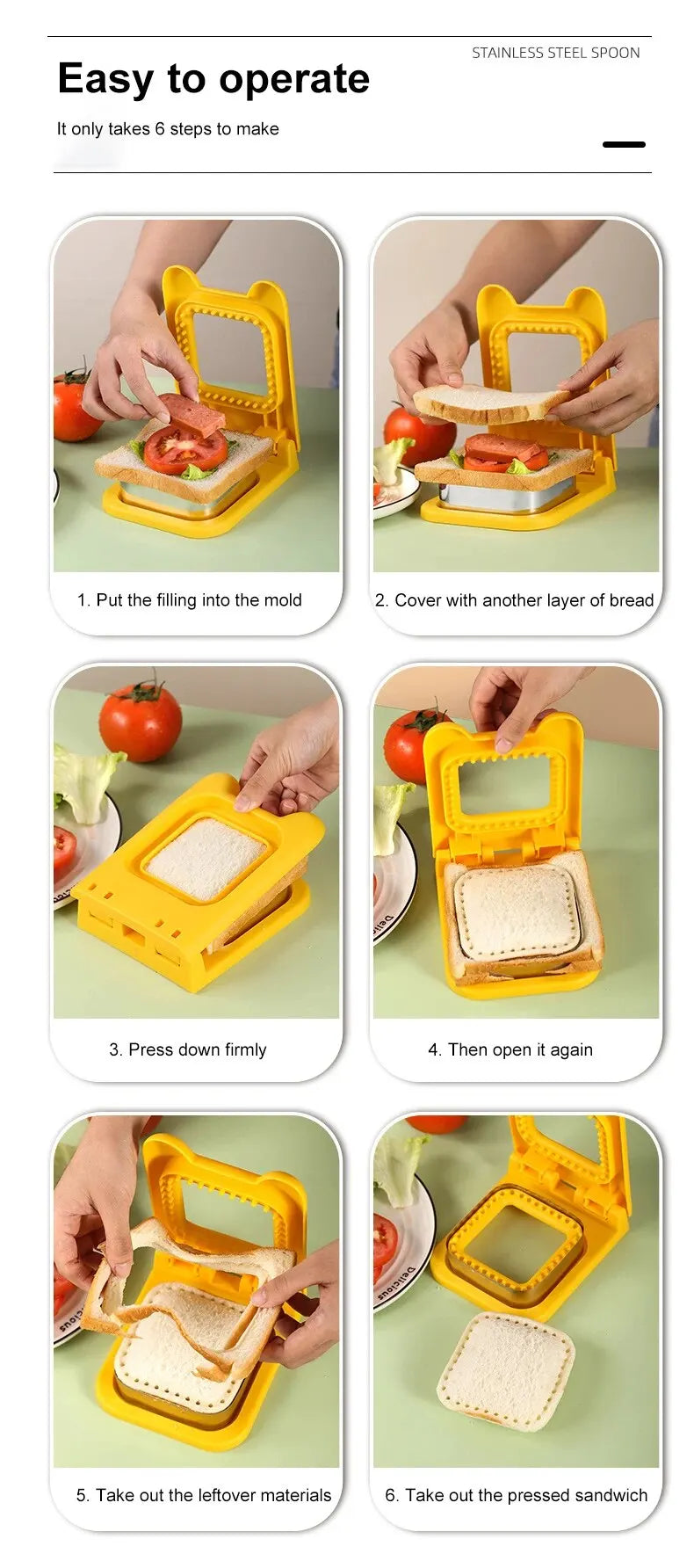 SandwichFun Cutter - Creative Snack Maker for Kids