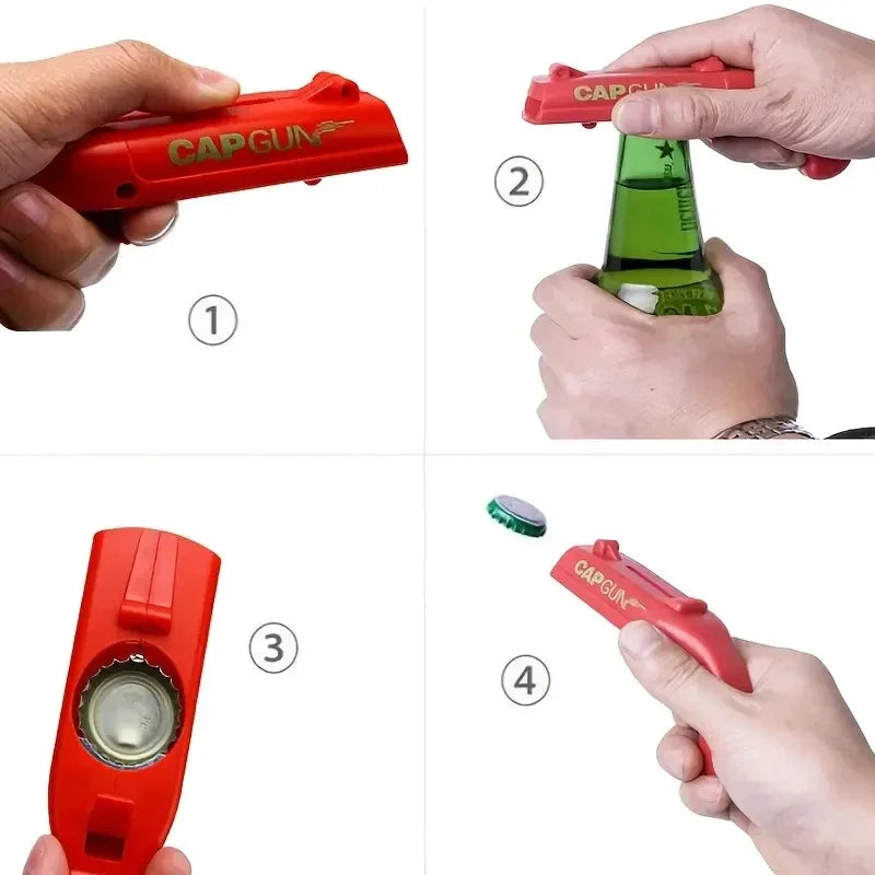 Cap Gun Beer Bottle Opener - Fun & Novelty Gift for Parties