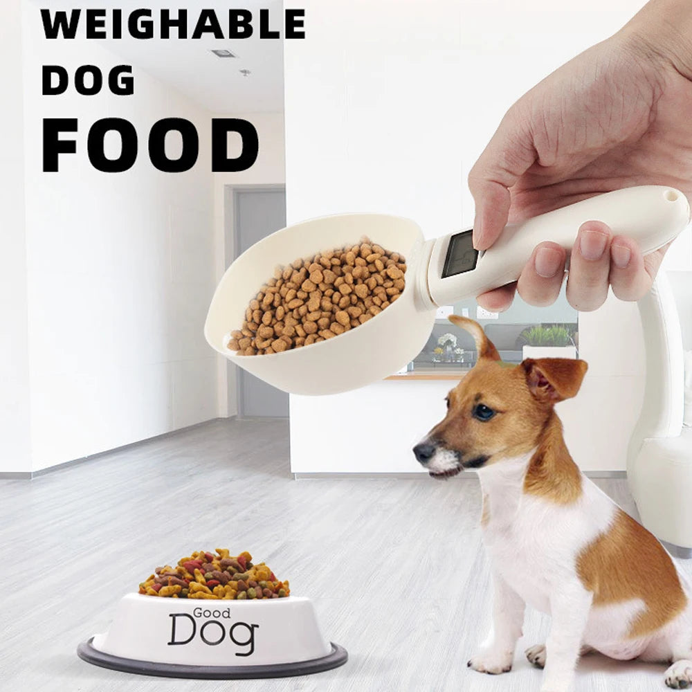 Digital Pet Food Measuring Spoon Scale - LCD Display, Battery Included