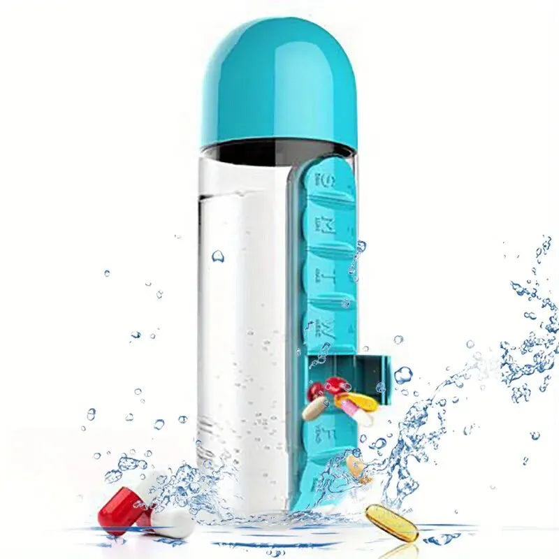 HydraPill Bottle | Portable Water Bottle with Built-in Pill Organizer