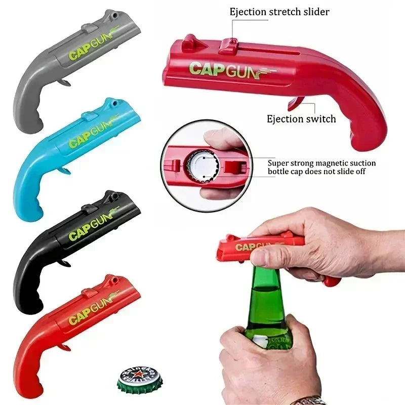 Cap Gun Beer Bottle Opener - Fun & Novelty Gift for Parties