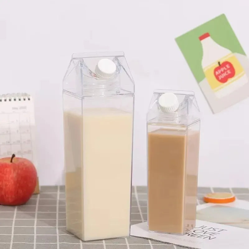 ClearCarton Bottle: Reusable Transparent Water & Milk Container