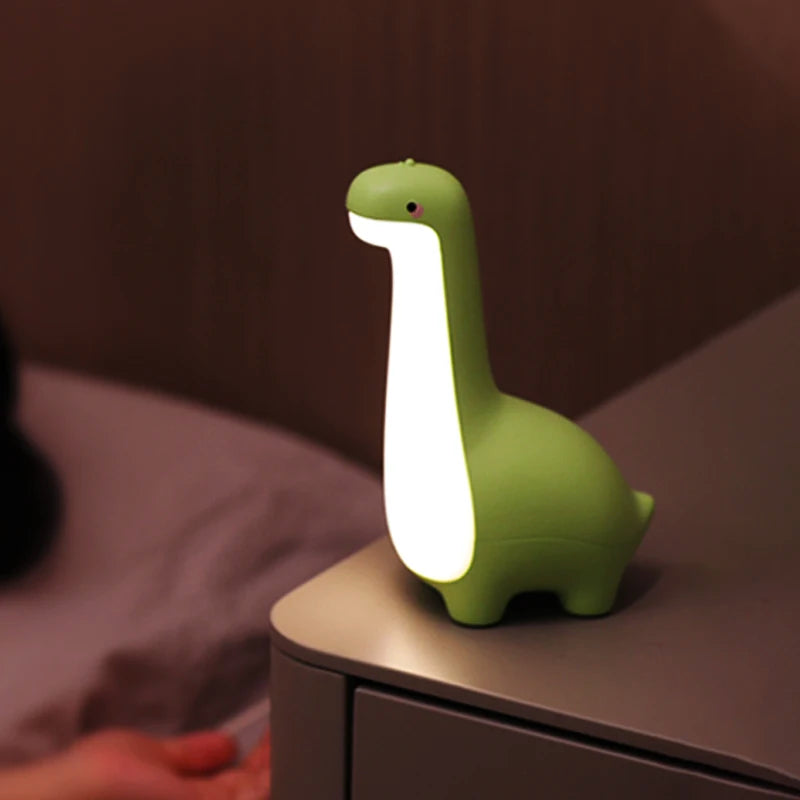 DinoGlow Night Light | Adjustable Brightness & USB-C Charging for Kids