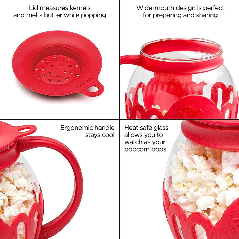 PopPro Glass Popcorn Maker - Eco-Friendly Snack Solution