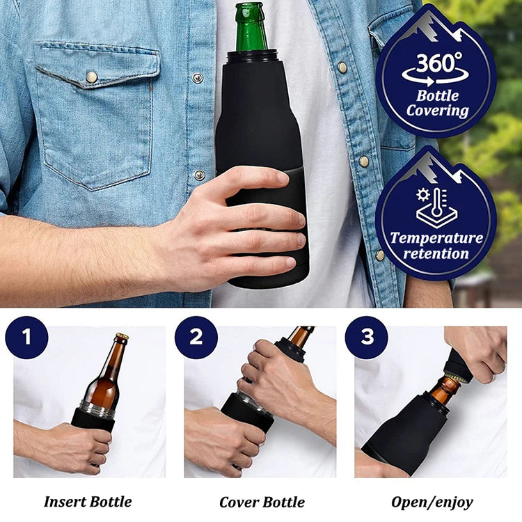 ChillMate 3-in-1 Stainless Steel Beer & Bottle Holder | Vacuum Insulated Cooler