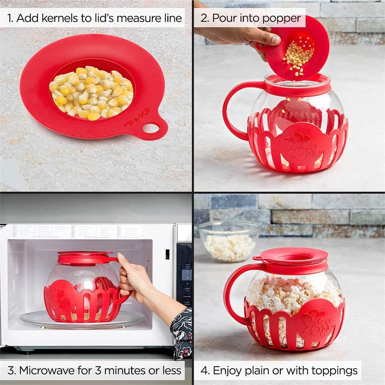 PopPro Glass Popcorn Maker - Eco-Friendly Snack Solution