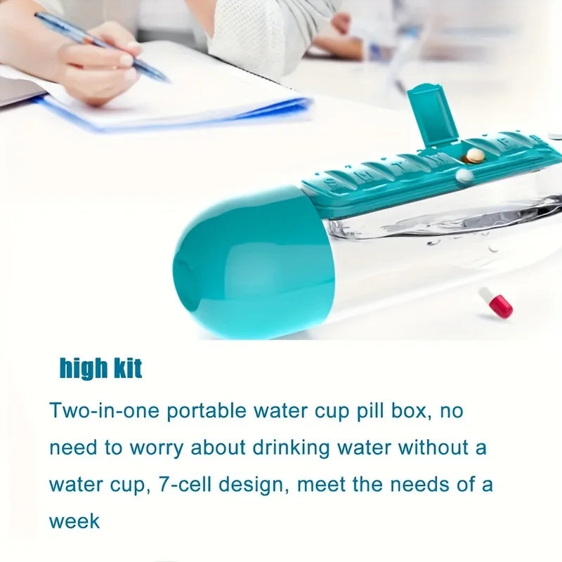 HydraPill Bottle | Portable Water Bottle with Built-in Pill Organizer