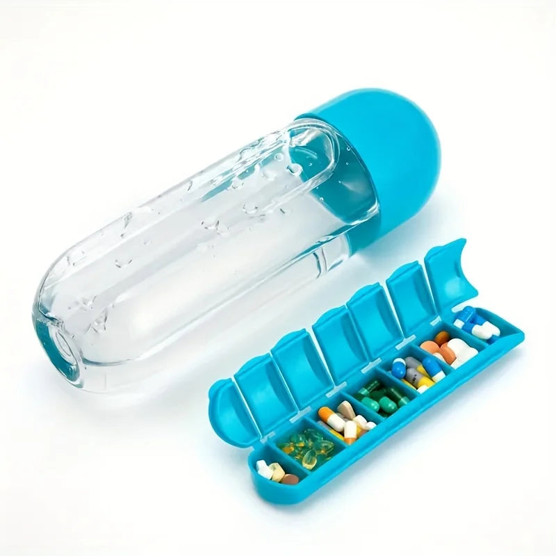 HydraPill Bottle | Portable Water Bottle with Built-in Pill Organizer