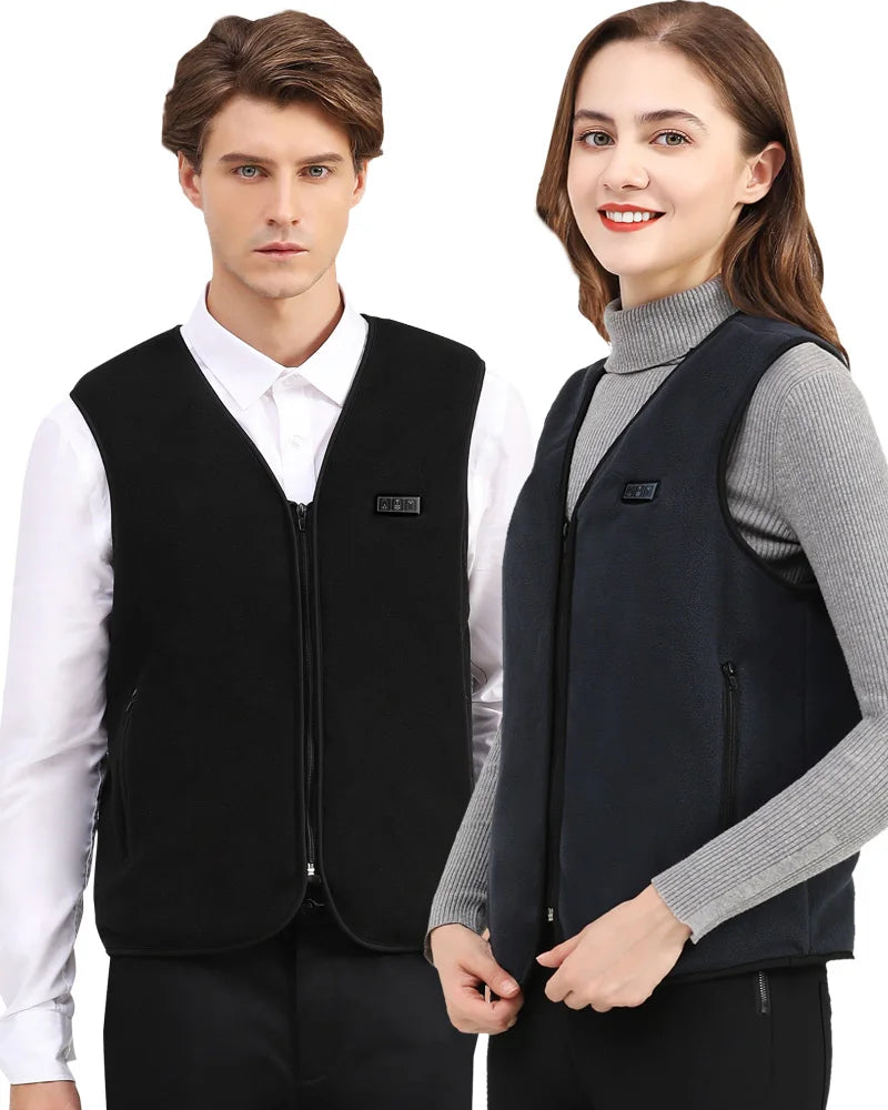 HeatZone Pro Vest - USB-Powered Heated Vest with 10 Customizable Zones