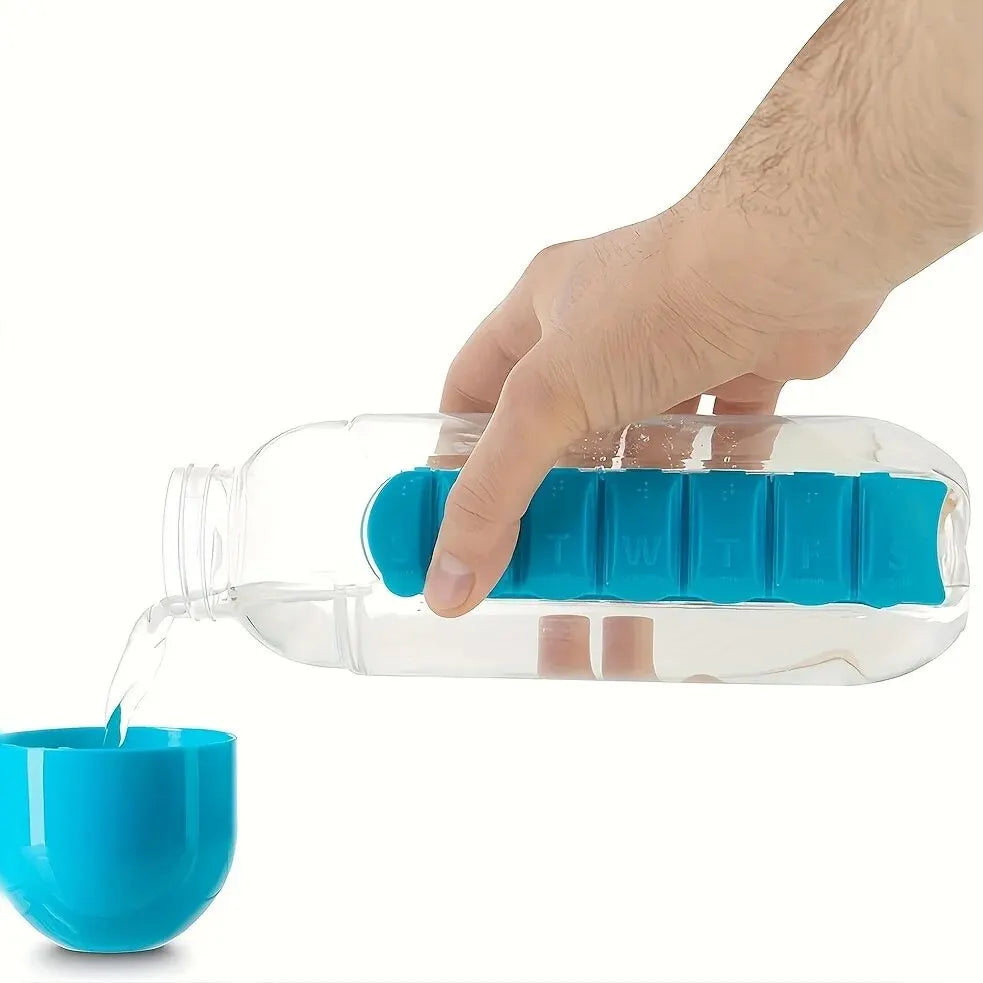 HydraPill Bottle | Portable Water Bottle with Built-in Pill Organizer