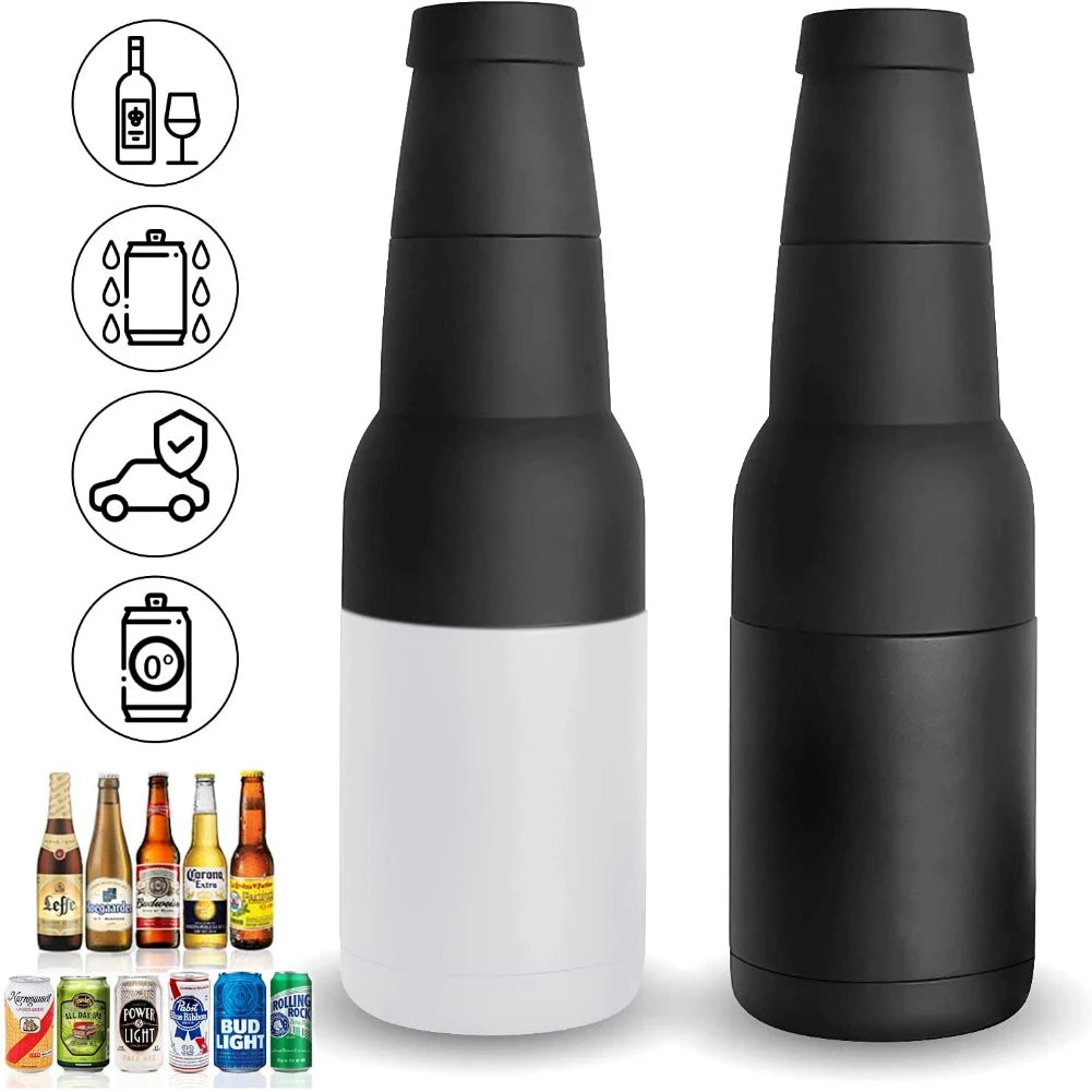 ChillMate 3-in-1 Stainless Steel Beer & Bottle Holder | Vacuum Insulated Cooler