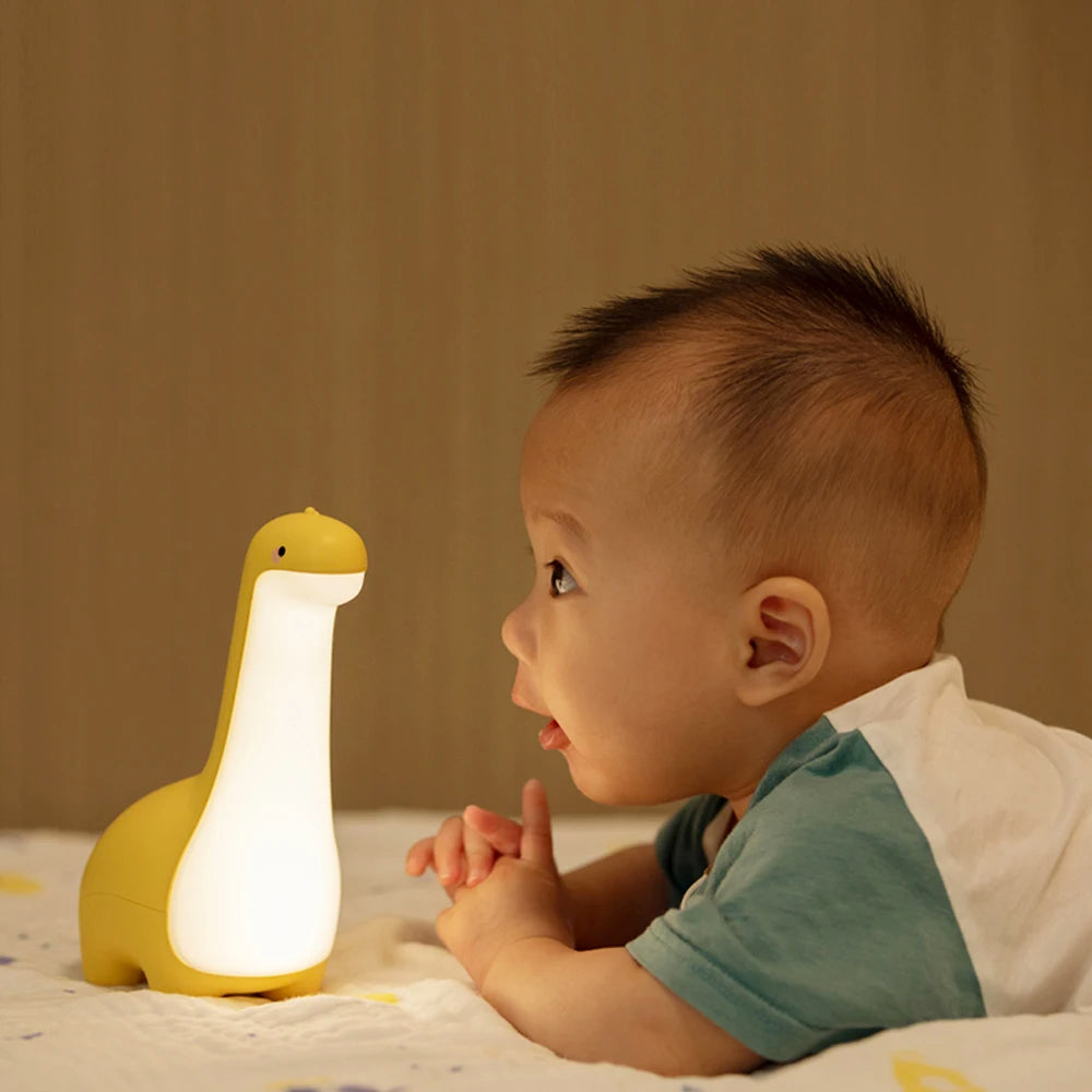 DinoGlow Night Light | Adjustable Brightness & USB-C Charging for Kids