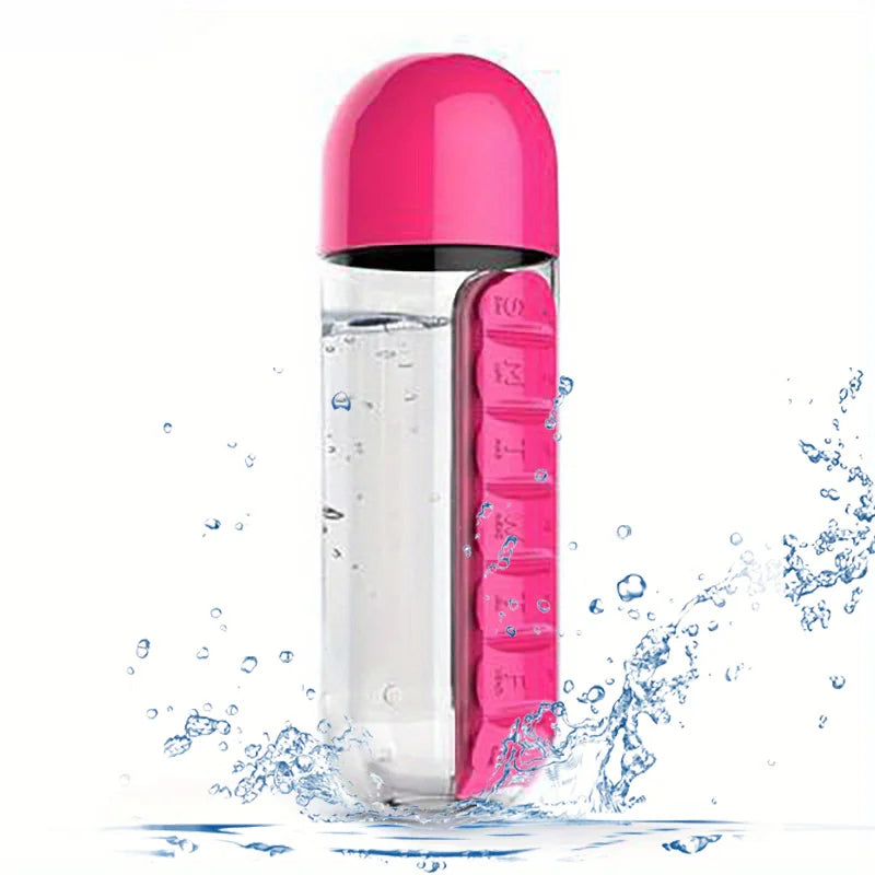 HydraPill Bottle | Portable Water Bottle with Built-in Pill Organizer