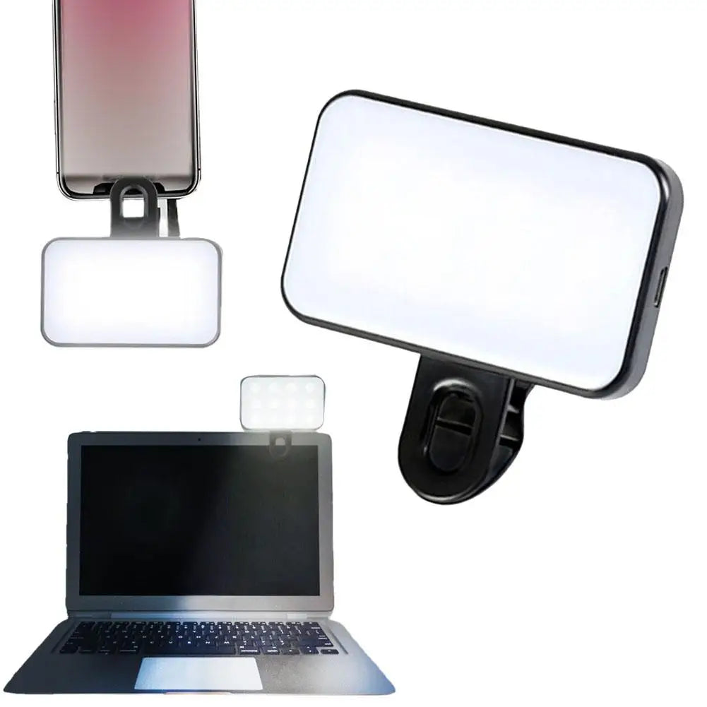 GlowClip Pro Fill Light | Portable Rechargeable Selfie Light with Adjustable Brightness