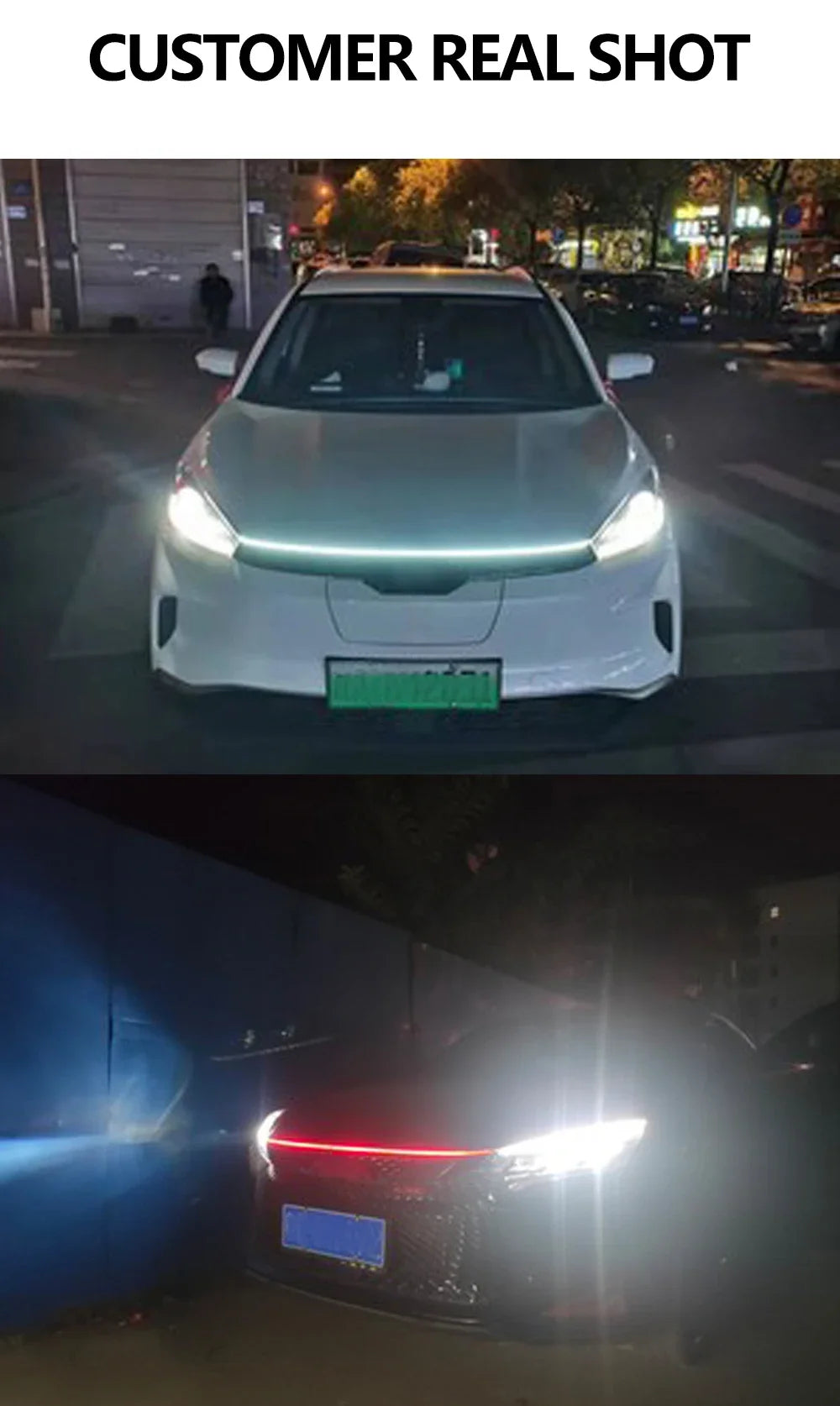 GlowGuide DRL | 150cm LED Car Hood Decorative Light (12V)