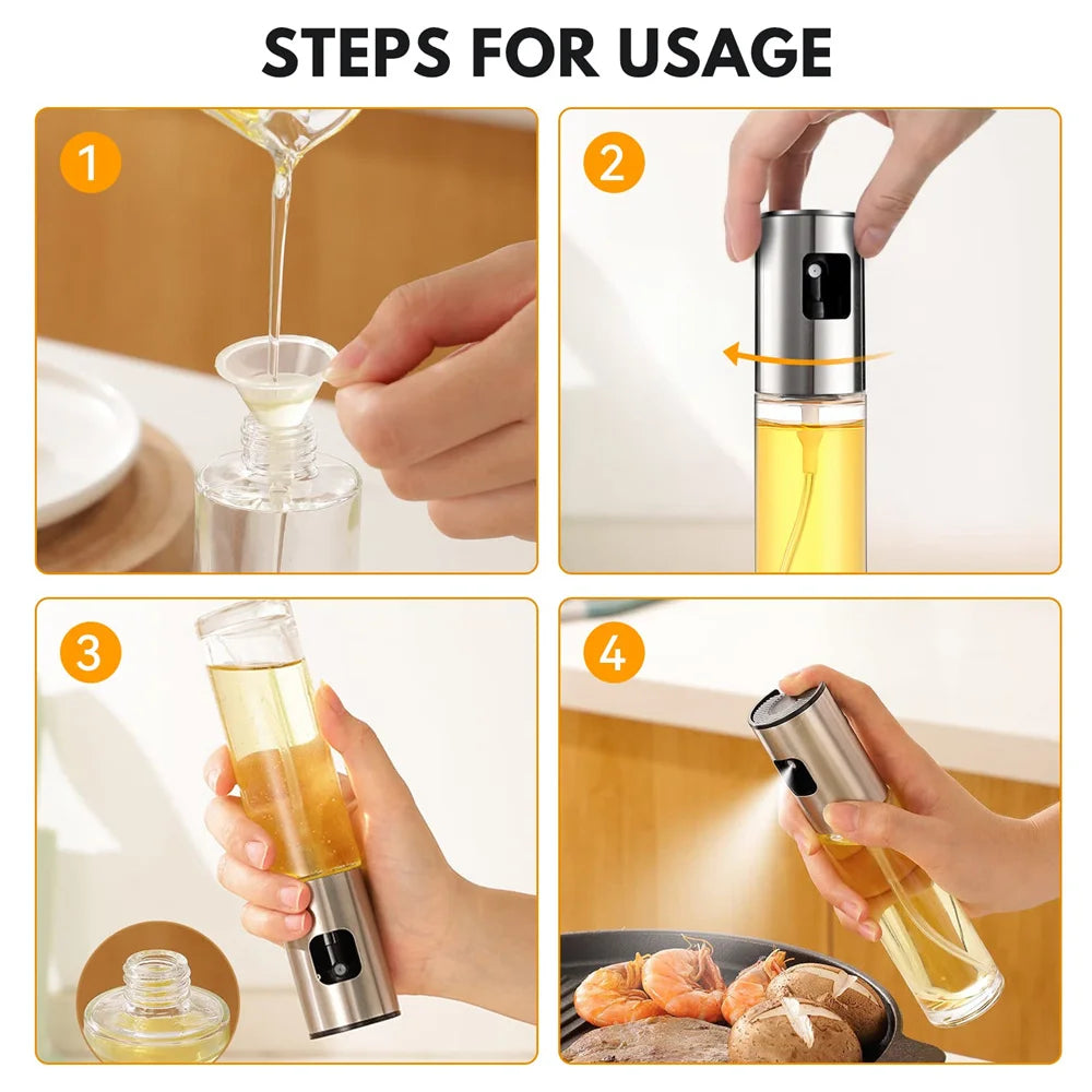 MistMate Glass Sprayer - Perfect for Oil & Vinegar in Cooking, Salads, and BBQs