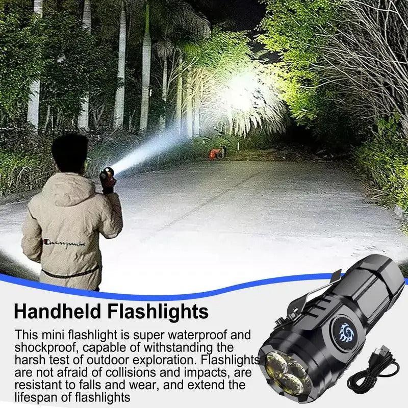 TriBeam Flashlight - Compact Triple-LED Lighting Solution